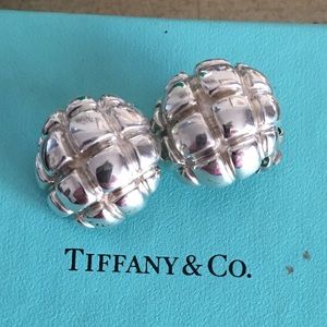 VINTAGE TIFFANY & CO  STERLING CLIP ON EARRINGS